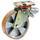 Räder aus Polyurethan PUR TR, Alukern, Lenkrolle mit Platte P, mit einstellbarer Bremse